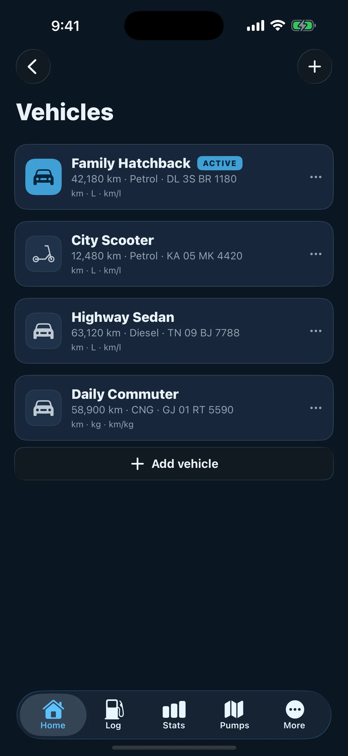Garage — all your vehicles in one place